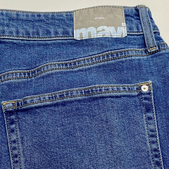 Mavi Star Iconic High Rise Mom Jeans Women’s W31 L28 Frayed Hems Ankle Blue - Picture 7 of 12